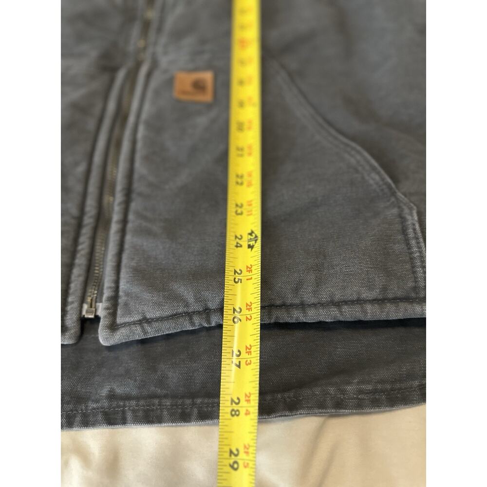 Carhartt Sandstone Duck Vest With Sherpa Lining Relaxed Fit Large Tall - Picture 6 of 8